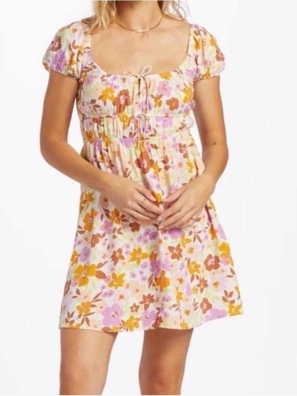 Billabong Sun Kissed Mini Dress in Sun Crystal